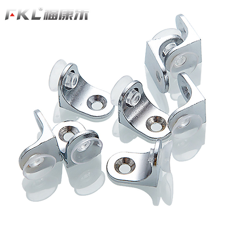 合金层板托 隔板钉 l型玻璃拖 橱柜层板钉带吸盘 隔板销