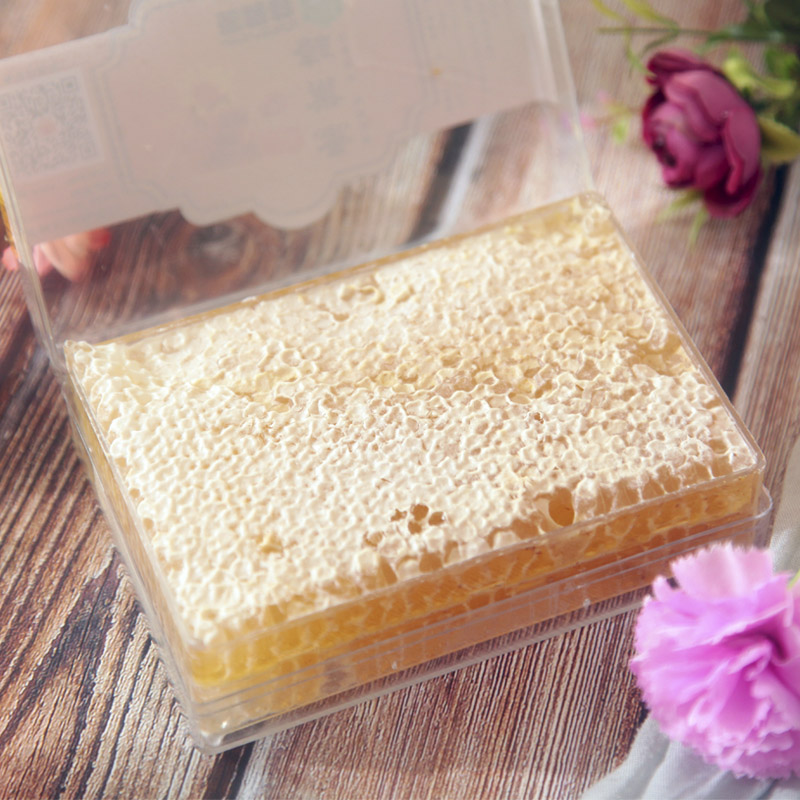 江西弋阳天然蜂巢蜜格子蜜嚼着吃农家自养深山土蜂蜜自然成熟蜂蜜