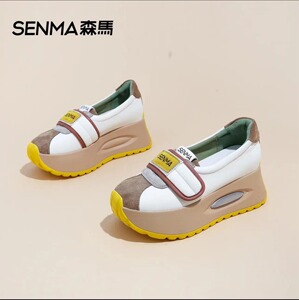 森马魔术贴厚底德训鞋女2026新款爆款透气潮流百搭增高运动休闲鞋