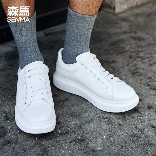 森马小白鞋男厚底情侣休闲板鞋
