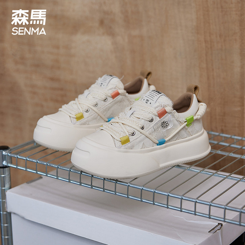 森马厚底小白鞋女2026新款夏薄款不累脚透气板鞋百搭学生软底网鞋