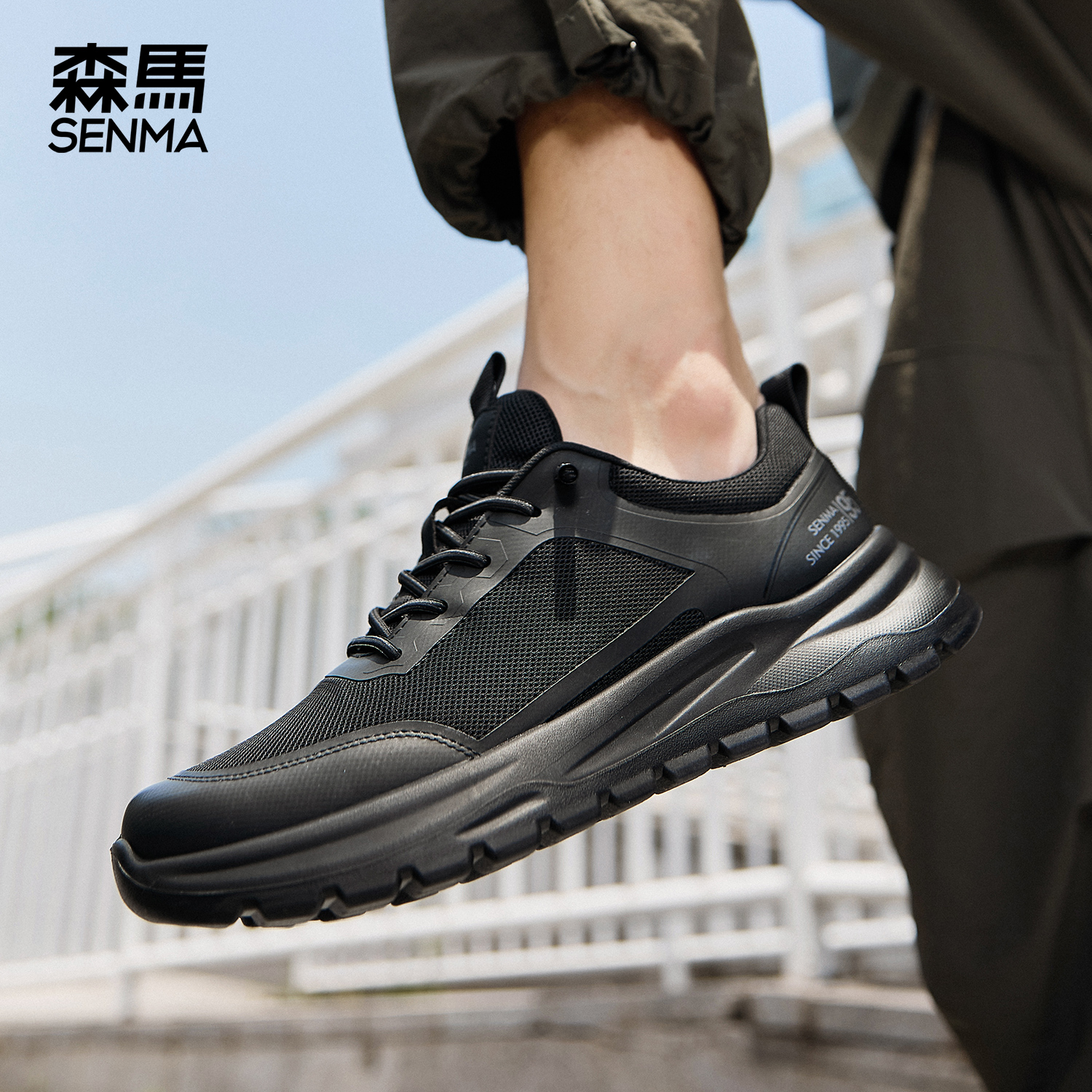 森马网面运动鞋男软底薄款