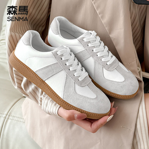森马复古芭蕾德训鞋女2026新款百搭运动休闲鞋软底板鞋透气小白鞋