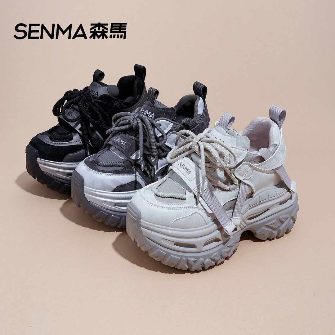 森马老爹鞋女2025新款今年流行爆款时尚气质厚底9cm运动休闲鞋子