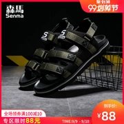 Dép nam Senma 2019 trẻ trung phiên bản Hàn Quốc của xu hướng dép thoáng khí hè chống trượt hai mang giày đi biển bình thường - Sandal