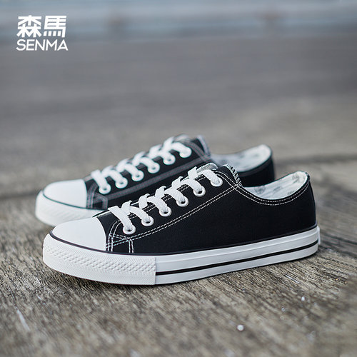 森马低帮帆布鞋软底简约