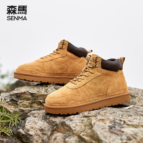 森马雪地靴加厚防水保暖棉鞋