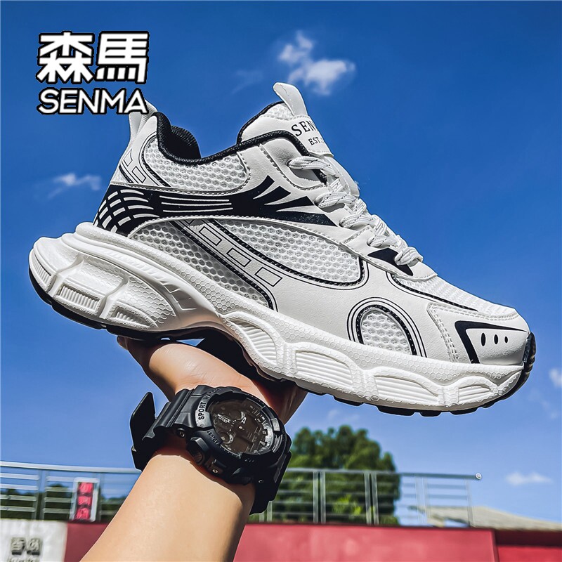 森马男鞋冬季爆款网面运动小白鞋子男款青少年爆款增高老爹潮鞋W