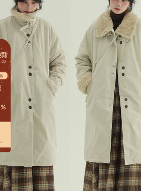 稀有RARE“雪村”长款毛绒外套(配小包)复古中长款加厚保暖大衣女