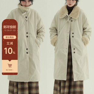 雪村 复古中长款 长款 配小包 加厚保暖大衣女 毛绒外套 稀有RARE