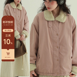 浅色系柔软全毛绒休闲夹克日系保暖短外套 软云朵 稀有RARE 冬季