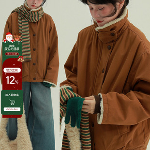 夹克秋冬复古文艺休闲简约百搭保暖外套 毛绒工装 稀有RARE 篝火