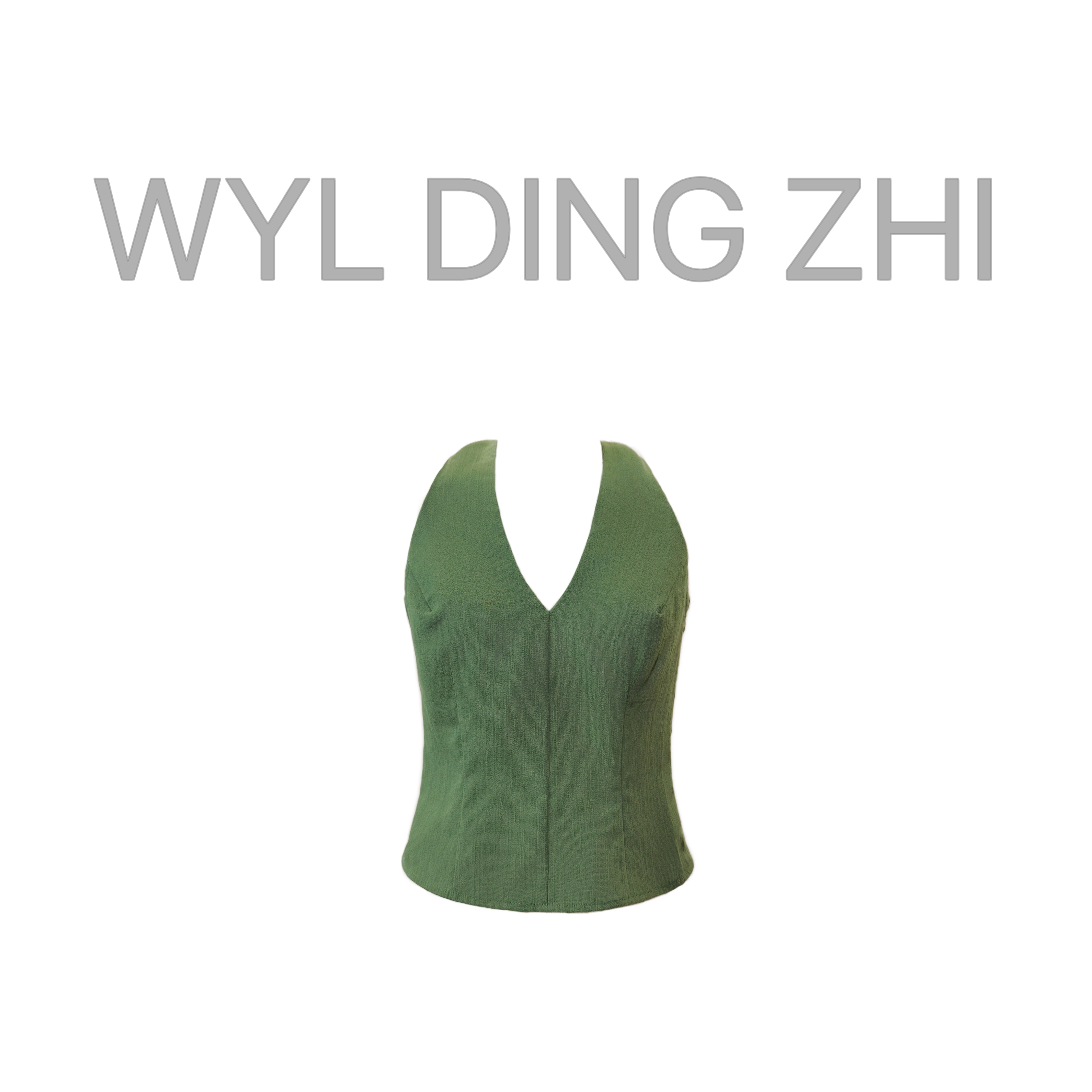 BinGBinglin大雯子复古港风气质设计高级交叉设计轻奢v领挂脖背心