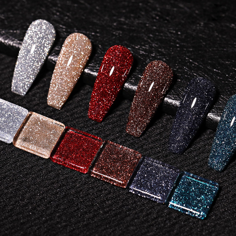 gaoy美甲蹦迪碎钻甲油胶送色卡