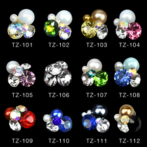 新款钻饰超闪美甲钻堆钻指甲钻石立体饰品水钻甲油胶装饰全套大钻