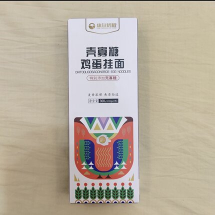 康尔优粮新包装壳寡糖鸡蛋面(宽面)、宽面鸡蛋挂面