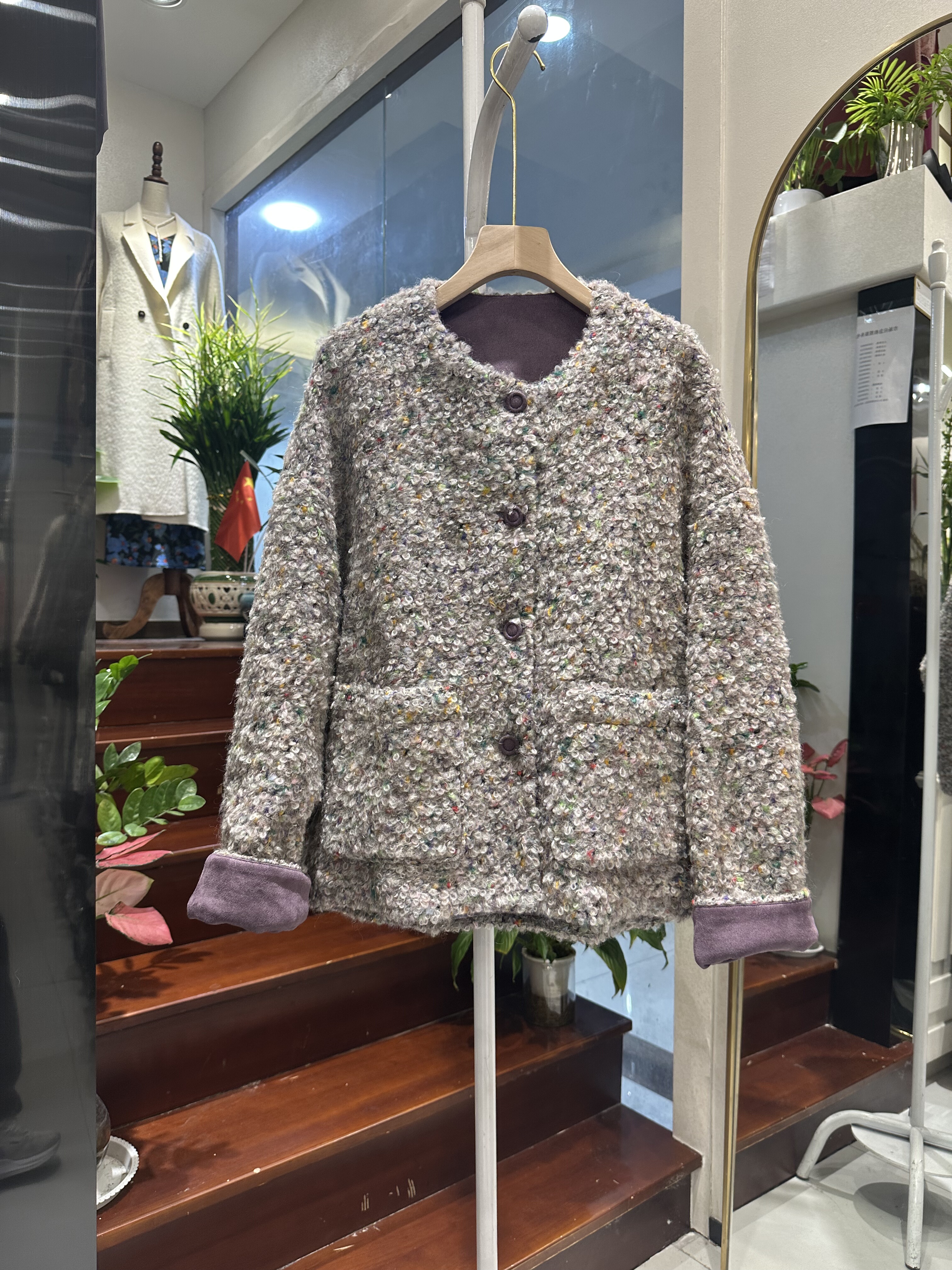 小香风彩色羊毛呢短款羽绒服女冬季宽松百搭显瘦减龄保暖外套7312,女装/女士精品,短外套,淘宝优惠券,粉丝福利购,淘宝优惠卷