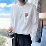 2024秋装新款社会风贴标卫衣上衣男直播D326-11205P68控98，男装卫衣，星座1101
