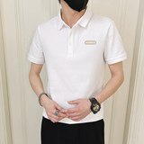 2024夏装新款社会小伙短袖印花POLO无头风上衣潮D326-16812P55，男装Polo衫，星座1101
