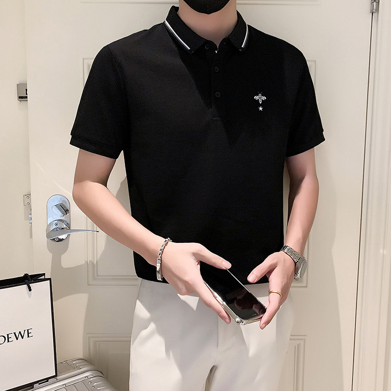 2024夏装男新品抖音直播爆版短袖POLO常规版型男 D326-1 6929 P55图片