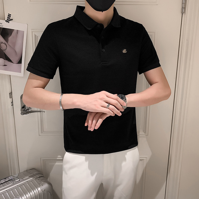 2024夏装男印花POLO新款社会小伙短袖潮男POLO衫D326-16815P55,男装T恤,星座1101