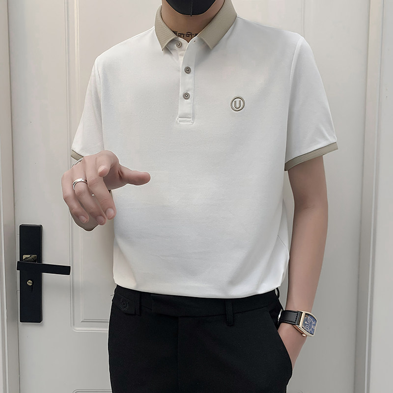 2024夏装男刺绣抖音直播POLO男韩版常规版品质款D326-16808P45,男装Polo衫,星座1101