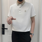 2024夏装男刺绣抖音直播POLO男韩版常规版品质款D326-16808P45，男装Polo衫，星座1101