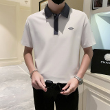 2024夏装男新品抖音直播爆版短袖POLO常规版型男D326-19516P55，男装Polo衫，星座1101