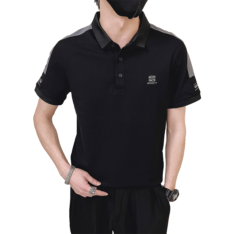 2022社会小伙新款短袖POLO衫刺绣无头风半袖POLOD326-16806P55,男装Polo衫,星座1101