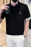 2024春夏男打底衫短袖上衣POLO衫抖音刺绣男D326-16886P55，男装T恤，星座1101