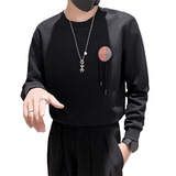 2024秋装新款社会风贴标卫衣上衣男直播D326-11205P68控98，男装卫衣，星座1101