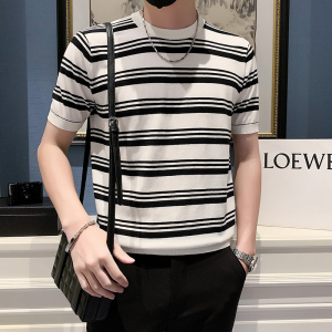 2024夏装男新品抖音直播爆版短袖T恤针织版型男 D326-1 6955 P58图片