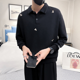 2024秋装新款社会风刺绣卫衣上衣男直播D326-15559P78控10，男装卫衣，星座1101