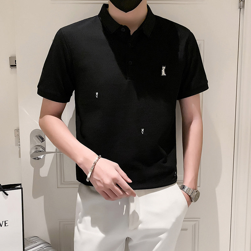 2024夏装男新品抖音直播爆版短袖POLO常规版型男 D326-1 6902P55图片