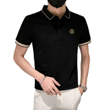 2023夏装男刺绣虎头POLO社会小伙短袖潮男POLO衫D326-16803P55，男装Polo衫，星座1101