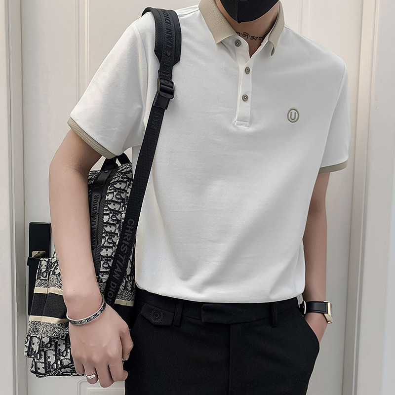 2024夏装男刺绣抖音直播POLO男韩版常规版品质款D326-16808P45,男装Polo衫,星座1101
