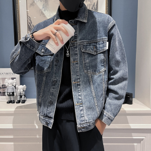 秋冬水洗牛仔外套夹克抖音直播高品质男上衣D326-1 NT906P115图片