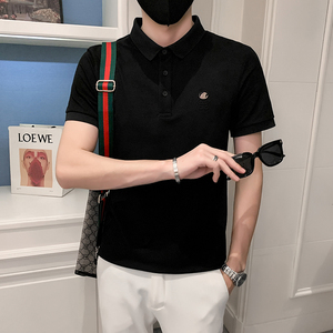 2023夏装男印花POLO新款社会小伙短袖潮男POLO衫D326-1 6815 P55图片