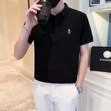 2024春夏男打底衫短袖上衣POLO衫抖音刺绣男D326-16886P55，男装T恤，星座1101