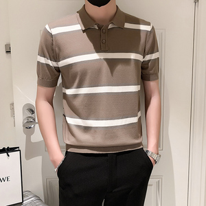 2024夏装男新品抖音直播爆版短袖POLO常规版型男 D326-1 6953P58图片