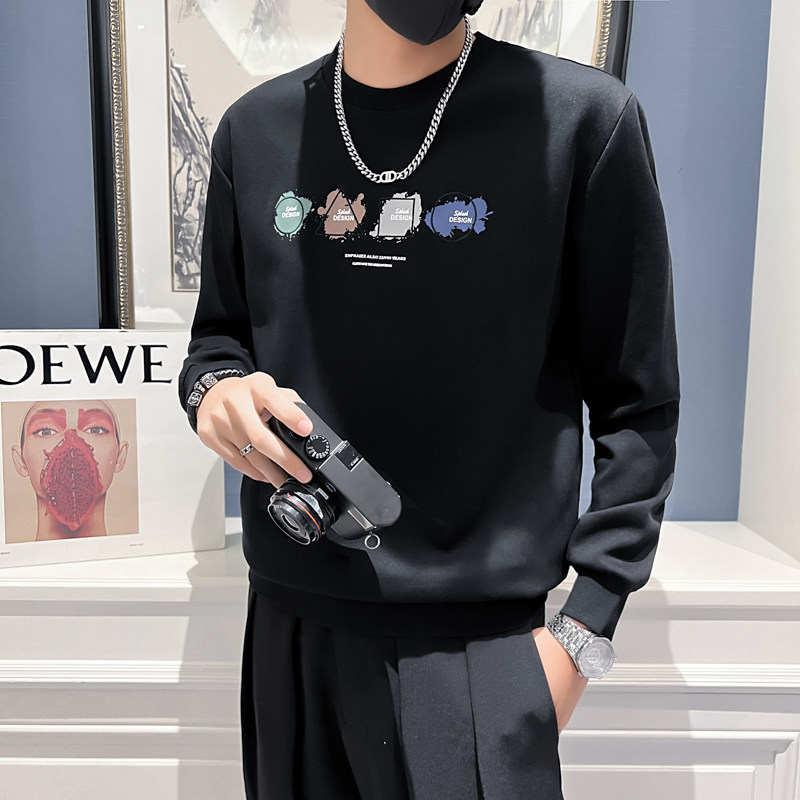 022秋冬男新款韩版印花上衣打底衫青少年卫衣D326-11217P68控98,男装卫衣,星座1101