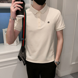 2023夏装男印花POLO新款社会小伙短袖潮男POLO衫D326-16815P55，男装Polo衫，星座1101