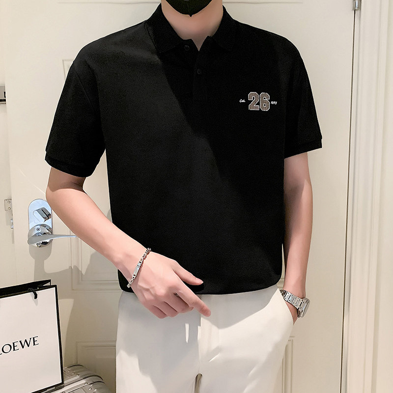 2024春夏男打底衫短袖上衣POLO衫抖音拼色男D326-19113P55,男装T恤,星座1101