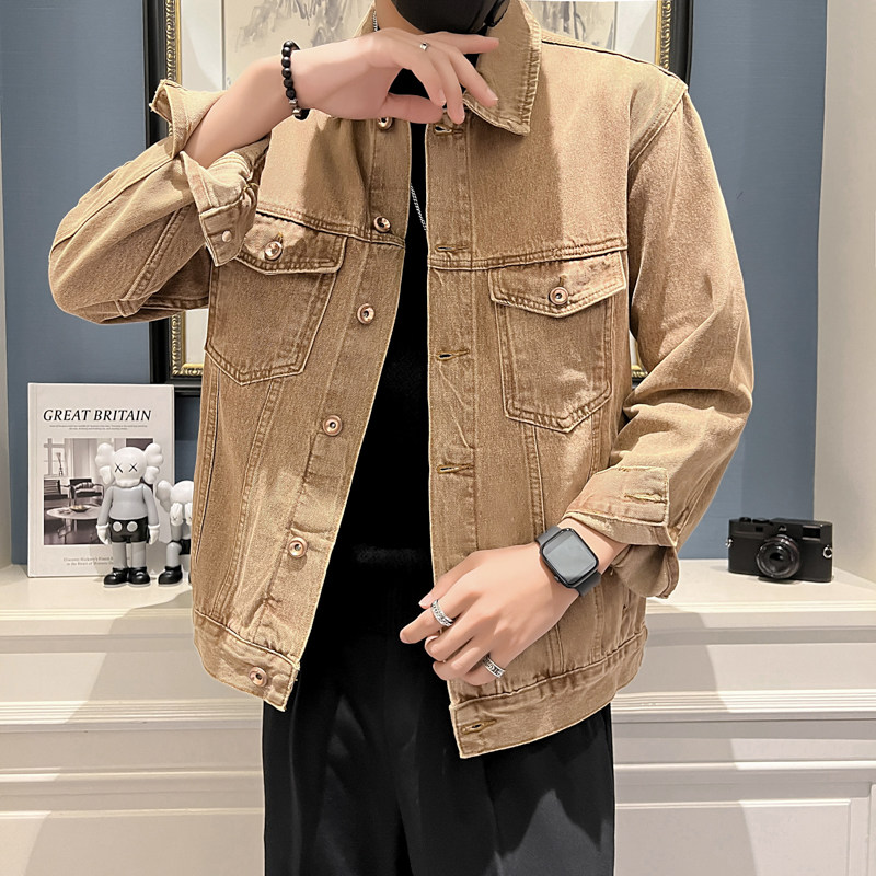 秋冬水洗牛仔外套夹克抖音直播高品质男上衣D326-1BK009P135,男装夹克,星座1101