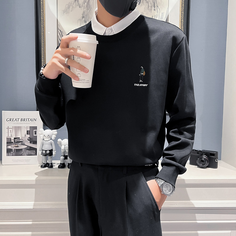 秋冬男生新款韩版刺绣上衣青少年卫衣假俩件D326-11226P78控108,男装卫衣,星座1101
