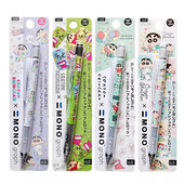 日本Tombow蜻蜓mono自动铅笔蜡笔小新限定摇摇出铅带橡皮替芯学生