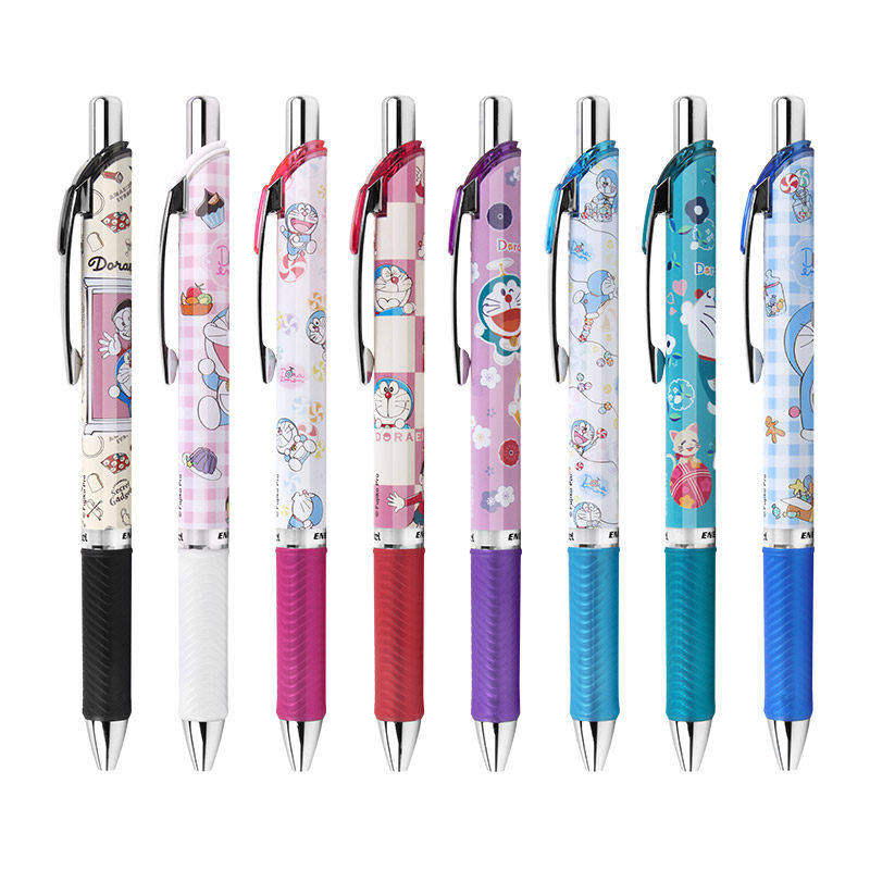 【粉色哆啦A梦】限定款pentel派通中性笔BLN75哆啦A梦速干按动黑