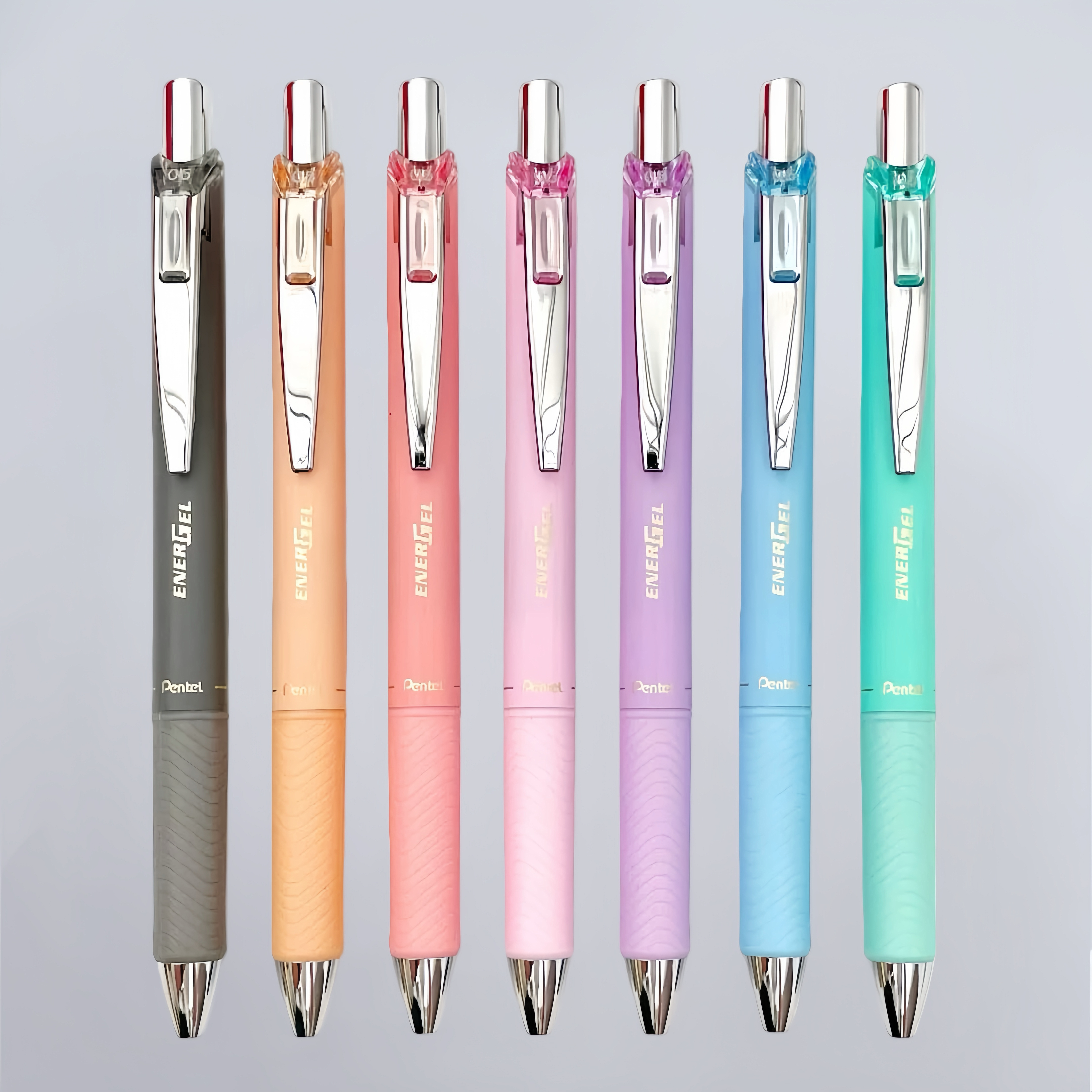 现货日本pentel/派通晴间柔和系列新色速干按动彩色中性笔套装0.5