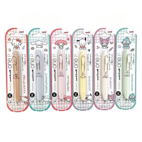 三丽鸥人物限定 日本 三菱UNI限量小浓芯小胖丁黑色中性笔0.38mm