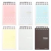 日本Campus国誉迷你活页本A7笔记本线圈可拆卸学生用小清新便携随